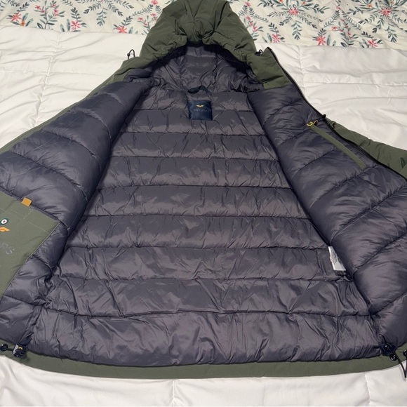 Armata Di Mare men’s Large Italian Dark Green Puffer Jacket - Picture 5 of 11